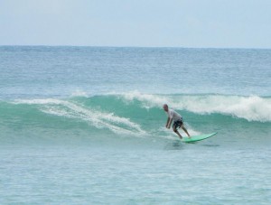 Surfing down at one of the beaches!